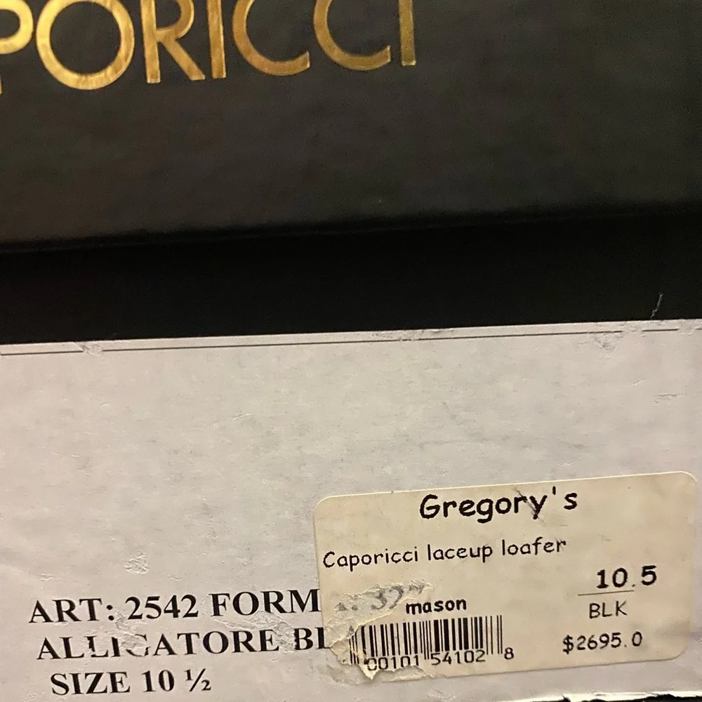 CAPORICCI 2543 Gold Brown Real Alligator Shoes - Picture 8 of 8